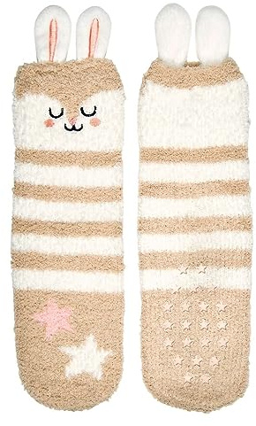 moses. Pequeños héroes de peluche para niños, lindos calcetines infantiles con aspecto de conejo, calcetines antideslizantes de ABS para niños pequeños, adecuados para niños y niñas con talla de