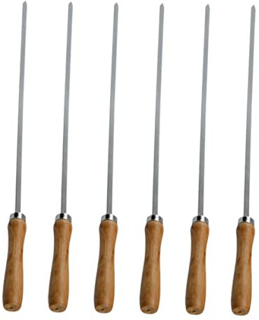 Parliky Set Di Forchette Per Barbecue 6 Pezzi Forchette Per Barbecue in Acciaio Inossidabile Spiedini Riutilizzabili Per Barbecue Facili Da Pulire