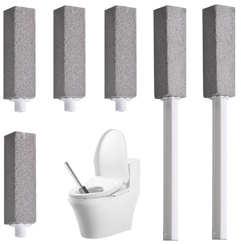Pietra Pomice per WC con 2 Maniglie Estese - Cleaning Block per Ceramica, Detergente per Pulire Macchie Bagno