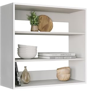 Prepac Elite 32” Wide Upper Cabinet, White Pantry Kitchen Storage Cabinet with 2 Adjustable Shelves for Garage, Laundry, 12 D x 32 W x 30 H