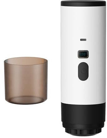 Spalivivre Cafetera Portátil Cápsulas, Cafetera Espresso Eléctrica Portátil 3 en 1 con USB-C, Calefacción Automática, Cafetera de Viaje para Camping Compatible con Cápsulas y Café Molido