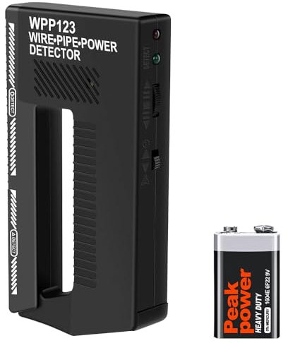 SKIKHN Metalldetektor Klein,WPP123 Kabelfinder LeitungssuchgeräT,Drahtrohr-Stromdetektor,Metalldetektor Wand,Tragbar Metalldetektor Einstellbarem Alarm für Metall,Kabel,Rohre&Spannung Wand Stud Finder