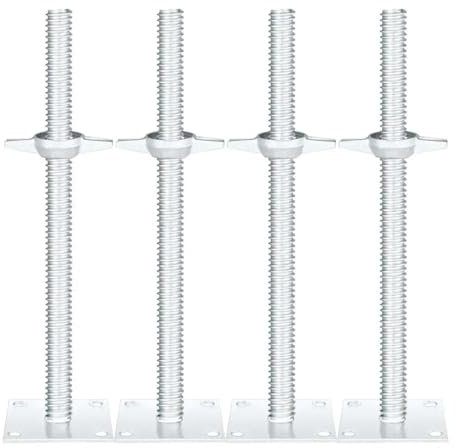 DGOINGPI Leve Voiture Cric de nivellement réglable pour échafaudage, 4 pièces, vérins à vis, équipement d'échafaudage Cric Auto(24 inches)