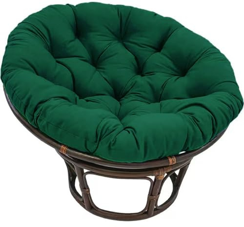 AQIGR Papasansessel Kissen Polster Bodenkissen für Schwenksessel Rund Papasan Sessel - Durchmesser 40-130 cm Sitzkissen Hängesessel(Dunkelgrün,80x80cm)