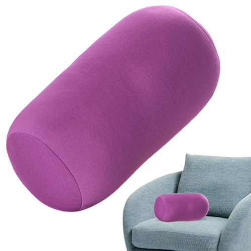 Generico Cuscino di sostegno con microsfere tubolari, cuscino cervicale rotondo | Cuscino con microsfere tubolari per supporto del collo - per schienale con supporto morbido per yoga, relax a l