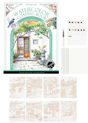 Set de Carnets Aquarelle – Bloc de Dessin Pliable pour et Adultes | Set Thérapie Artistique Débutants | Journal de Peinture Créatif pour Relaxation, Méditation, École, Maison, Cadeau