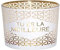 Draeger Paris – Portavelas con Mensaje TU ES LA MEILLEURE, Cristal Blanco y Dorado, 8 x 7,5 cm