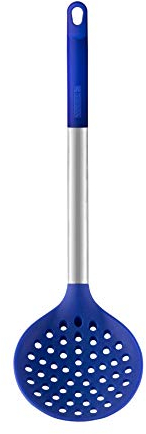 Monix Solid+ - Schiumarola da cucina in acciaio inox, nylon e silicone per alimenti