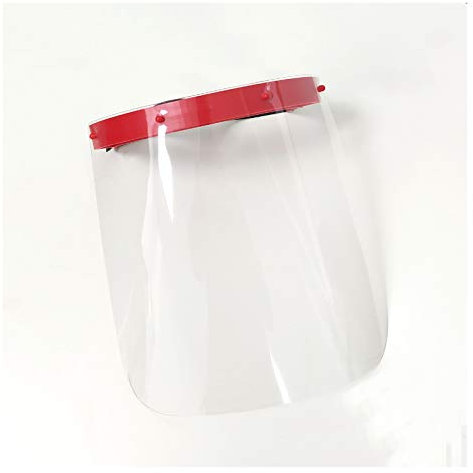 LED ATOMANT Pack 5x Pantalla Protección Facial Alta Transparencia. Fabricado en Alemania. Face Shield. Color (Azul/Rojo/Verde Aleatorio).