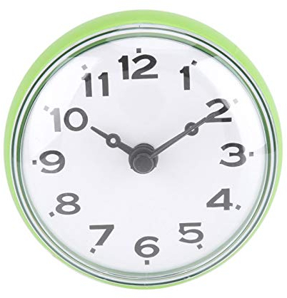 Nikou Orologio da bagno Orologio da parete verde impermeabile Orologio da doccia blu con ventosa Orologio da bagno in ABS(green)