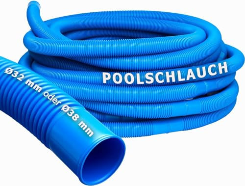 Pondlife Poolschlauch Schwimmbadschlauch (blau) Ø 38 mm, Länge 30 m Original aus Europa