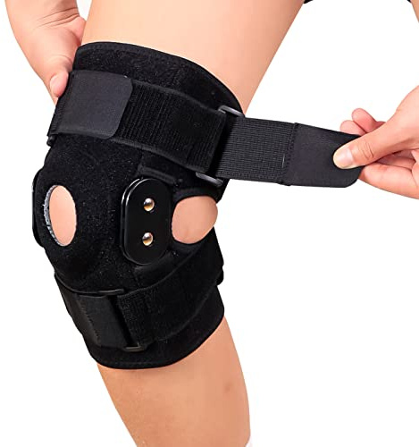 MUSEFITER Hanging - Supporto per ginocchio, stabilizzatore laterale per supporto del ginocchio, sollievo da ACL, MCL, lacerazione della piastra semi-lunare, artrite