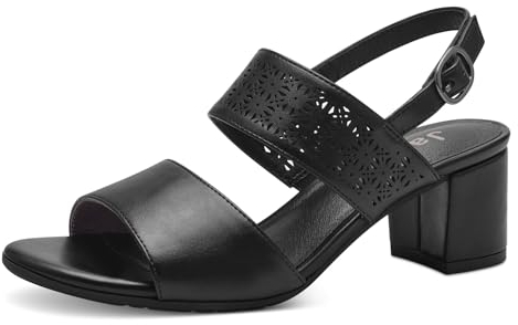 Jana Damen Sandalen mit Absatz Festlich Vegan, Schwarz (Black), 40 EU