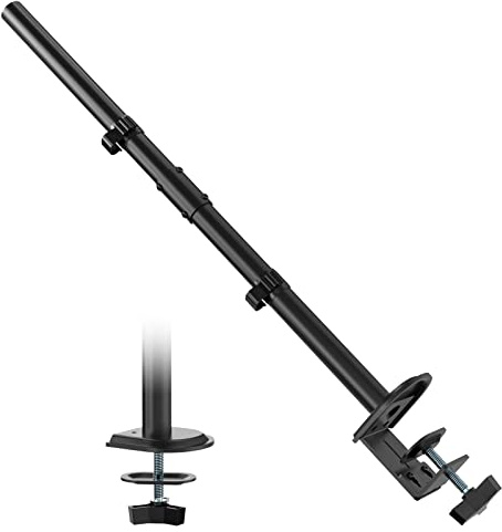 WORLDLIFT Astina centrale extra alta e stabile compatibile con il supporto del monitor, prolunga della flessibilità, altezza di 81 cm, montaggio con morsetto a C e manicotto