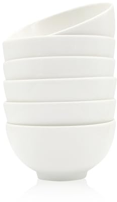 Winlauyet 6er-Set 300ml hochwertiger Keramik Schalen - Ideal für Eis, Desserts, Snacks und mehr - Stapelbar, Kinderfreundlich, Leicht zu Reinigen in der Spülmaschine