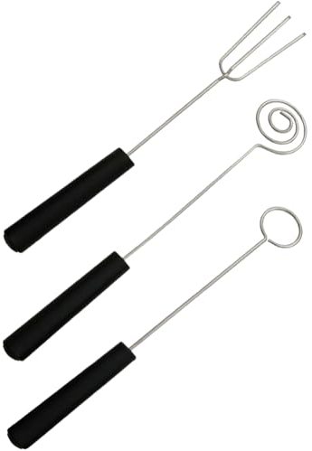 Candy Dipping Tools 3pcs/set Chocolate Dipping Fork Spoons Set Culinary Decorating Spoons Chef Art Pencil for Handmade Chocolates Fondue Cheese