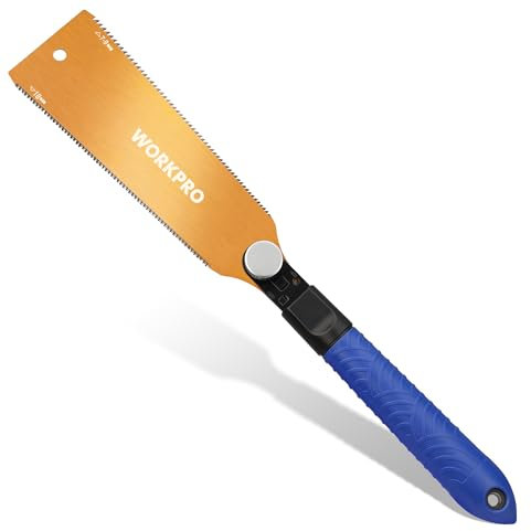 WORKPRO Sierra Japonesa de 210 mm, Sierra de Doble Filo 18TPI/7-9TPI, con Hoja SK5 Flexible y Reemplazable, Sierra Madera con Mango Ergonómico, Perfecta para Carpintería y Trabajos de Madera