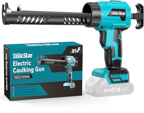 TaskStar Pistola Silicona Compatible con 18V Ma@kita Batería, Pistola Silicona Bateria de 10 oz/300 ml, Pistola Silicona Electrica Ajuste de 4 Velocidades para llenar y sellar (Sin Batería)