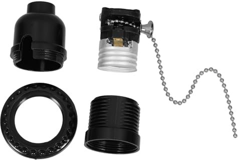 Gadpiparty Douille à Tirette E27 En Bakélite Douille De Plafonnier Avec Interrupteur à Chaînette, Support De Lampe Électrique Solide, Installation Facile Pour Éclairage Intérieur,