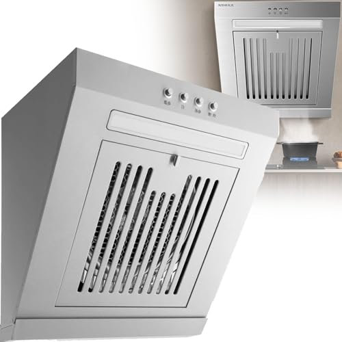 Stainless Steel Small Extra-ctor Hood, 230W Side Suction Cooker Hood with LED - Kitchen Range Hoods, 400mm/600mm Wall Mounted Extra-ctor Fan for 17 M³/min.,400mm