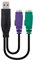 Brightium Adaptador de conexión CONVERSOR PS/2(Teclado+RATÓN)-USB 2xPS/2 Macho a USB-A Macho, Longitud de 15 cm. Ideal para conectar Dispositivos PS/2 a Puertos USB.