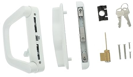 DIYEAH Serrure Porte Coulissante Avec Poignée Pour Porte Patio Garde-robe Vitrée De Poignée De Pour Coulissantes