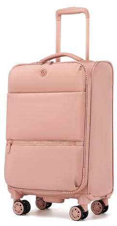 Miss Lulu Maleta de Cabina con Ruedas Giratorias Equipaje de Mano Maletas de Viaje Pequeña,59,5x36,5x25cm, Rosa