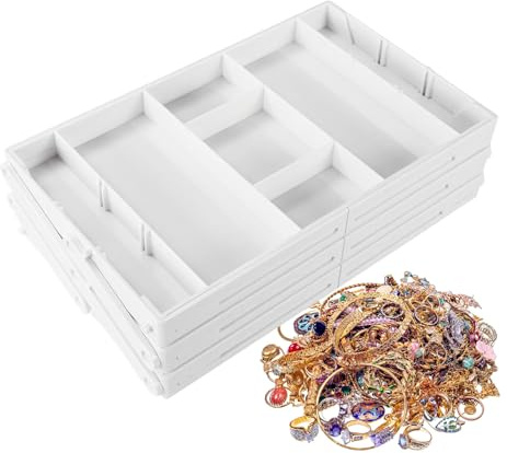 Generico Vikbar förvaringsbricka: Multi-Tier Desktop Organizer, Expanderbar Byrå, Kompakt Kontorsförvaring | Mångsidiga organiseringsbrickor för köksprylar för förnödenheter