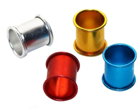 Andowns 6 Colors Aluminum Parrot Foot Ring Pigeon Training Tools Identification Race Pigeons Color Ring Bird Supplies 300 Pcs (Silver)