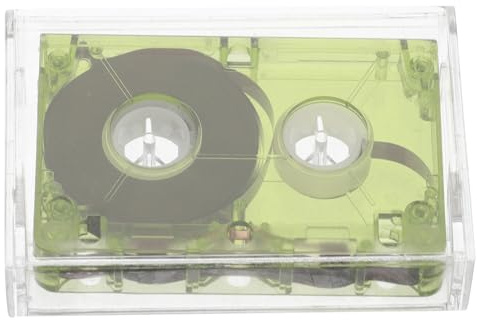 Alipis Cassette Audio Vierge 40-60, Mini Magnétophone Portable, Cassette Audio Vide en Plastique Vert, Compatible la Plupart des Magnétophones, pour Interviews et Enregistrements