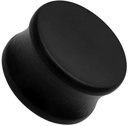 SoulCats® plugg trä kött tunnel tub träplugg dubbel utsvängd, colore: 18 Mm Black, cod. T66_6