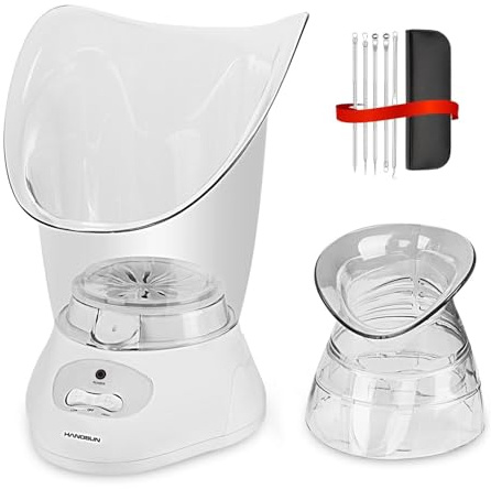 HANGSUN Face Steamer Facial Steam Inhaler for Deep Cleansing Pores and Blackhead Removal, 2 in 1 Quick Heating Sauna Spa, Nasal Attachment for Sinus Congestion Relief