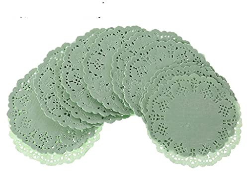 SUCHUANGUANG Stuoie di Carta in Pizzo colorato Sottobicchieri Tovagliette Eventi di Nozze Tavolo da Festa Regalo Centrino di Carta Verde
