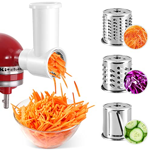 Affettatore Grattugia Accessorio per Robot da Cucina KitchenAid,affettare rapidamente verdure per insalate, patate, cetrioli, casseruole