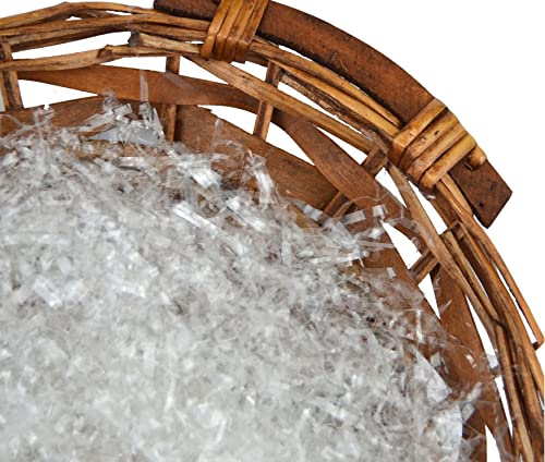VIRSUS Trucioli Trasparenti per Cesti 5kg, Paglia Sintetica per Confezioni Natalizie, Pasquali, Cesti Regalo, Paglietta da riempimento per Imballo