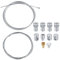 QOOSIKICC Universal Kabelreparatursatz, Motorrad Notgaskabel Gaszug Reparatursatz, Motorrad Kupplungsseil Kupplungszug Bremskabel Gaskabel Bremsen Set mit Nippel Befestigungsschrauben
