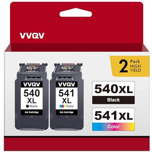 VVQV PG-540 Schwarz CL-541 Color 540XL 541XL Multipack Ersatz für Canon Druckerpatronen 540 541 XL für Canon TS5150 Druckerpatronen MG3650s TS5151 MG3600 TS5100 MG3650 MX475 MG425 (Schwarz, Farbe)