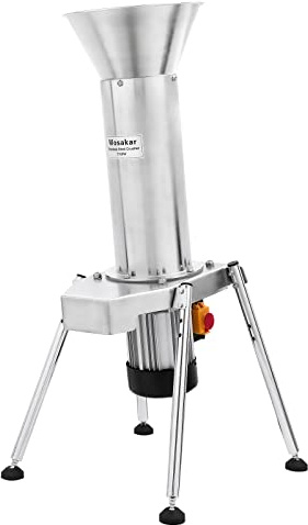1100W Mosakar Fruit Apple Crusher. Whole Apple Pear Potato Grinder - Make Fine Pulp. Stainless Steel Fruit Scratter Pulper for Wine Juice Cider Press