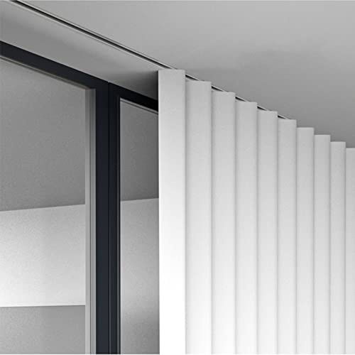 Riel Cortina Riel De Cortina Corredera Para Techo De Tejas, Separador De Ambientes Empotrado Para Mirador, Balcón, Ducha, Sistema De Riel De Cortina De Techo De Polea Muda ( Color : White , Size : 220