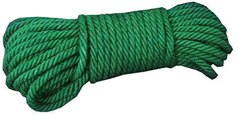 Corda for bondage, corda da giardino, corda di canapa (6 mm), 20 metri £ ¨ 65 ft £ © for decorazioni artistiche e artigianali