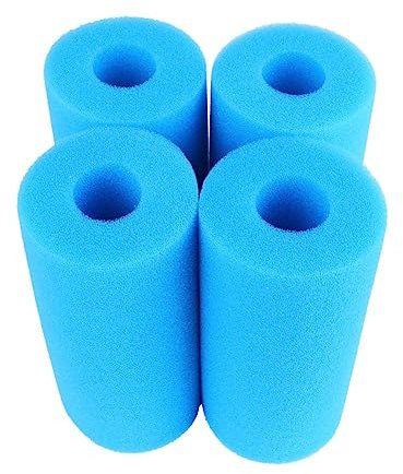 OFFSCH 4pièces Éponge Filtrante Réutilisable Mousse pour Piscine Lot de De Filtration -Filtre pour Eau De Piscine Et Durable