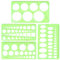 Ymapinc 4 Stück Kreisschablone Kreis Schablone zum Zeichnen Transparente Geometrische Schablonen Großes Rundes Geometrisches Schablonenlineal Lochschablone für Gebäude Büro Zeichnen Messen