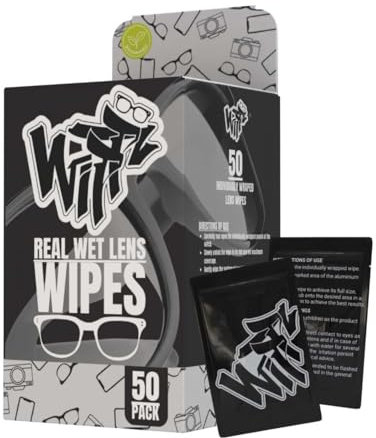 WiPPZ® Lens & Screens Wipes - Pack Individually Wrapped Biodegradable wipes, Eco-Friendly, for Glasses, Sunglasses, Laptop Screens and Camera Lenses (50 Wipes Count)