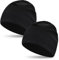 beifon 2 Stück Laufmütze Sportmütze Herren Wintermütze Damen Fahrrad Mütze Fahrradmütze unter Helm Beanie Warme Helmmütze Winddicht elastisch zum Joggen Laufen Radfahren Outdoor