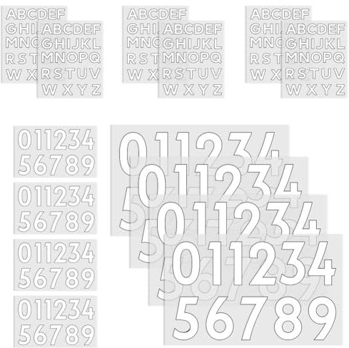 Ukontagood 244 Pcs Iron on Numbers and Letters, 8 Inch and 3 Inch Heat Transfer Numbers with 2 Inch Iron on Letters, Jersey Numbers for Team Uniform T-Shirts for Football Soccer Baseball (White)