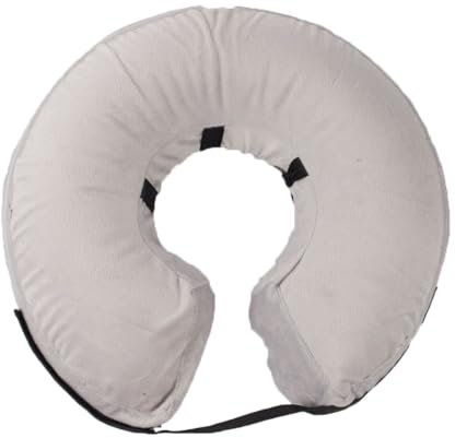 FANSU Aufblasbare Halskrause für Hunde & Katzen, Einstellbar Bequem Schutzkragen für Haustier, Hundekragen Leckschutz Hund für Genesung nach Operationen oder Wunden (XS,Grau)