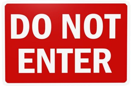 Cartello di avvertimento in metallo con scritta Do Not Enter Security, per ufficio, strada, casa, strada, parete, decorazione di sicurezza, personalizzato, facile da montare, 30 x 20 cm