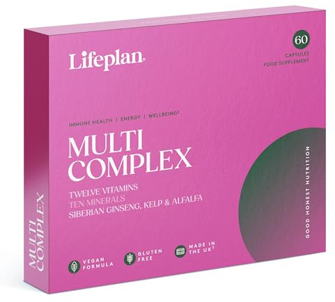 LIFEPLAN Multi Complex 60 Capsules – Multivitamin & Mineral Supplement – Daily Immune, Energy & General Health Support – 81.66g