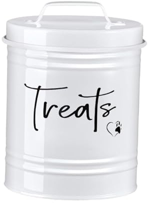 Dualoai Contenedor Hermético para Comida de Perro, Golosinas Y Entrenamiento, Blanco