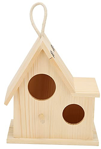 EIMSOAH Caja Nido para Pájaros de Madera, Elegante Casa para Pájaros Al Aire Libre, como Decoración de Jardín y Patio Trasero, Adecuada para Gorriones, Pinzones y Zorzales, Hecha de Madera de en